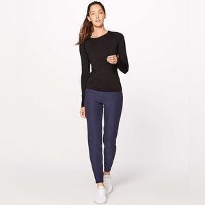 Lululemon Run On Jogger (28")Heathered Hero Blue / Black, size 4.